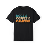 Dogs Coffee Camping T-Shirt