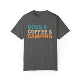 Dogs Coffee Camping Tee