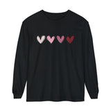 Double Heart Long Sleeve T-Shirt
