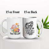 F this sh*t mug, floral f's mug, Fresh out of Fs, F bomb mug, skeleton middle finger mug, skeleton hand mug, edgy skeleton mug, edgy fs mug