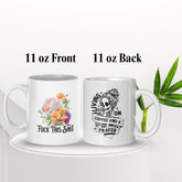 F this sh*t mug, floral f's mug, Fresh out of Fs, F bomb mug, skeleton middle finger mug, skeleton hand mug, edgy skeleton mug, edgy fs mug