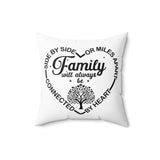 Family Always Connected By Heart Decorative Pillow