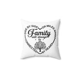 Family Always Connected By Heart Pillow Cover