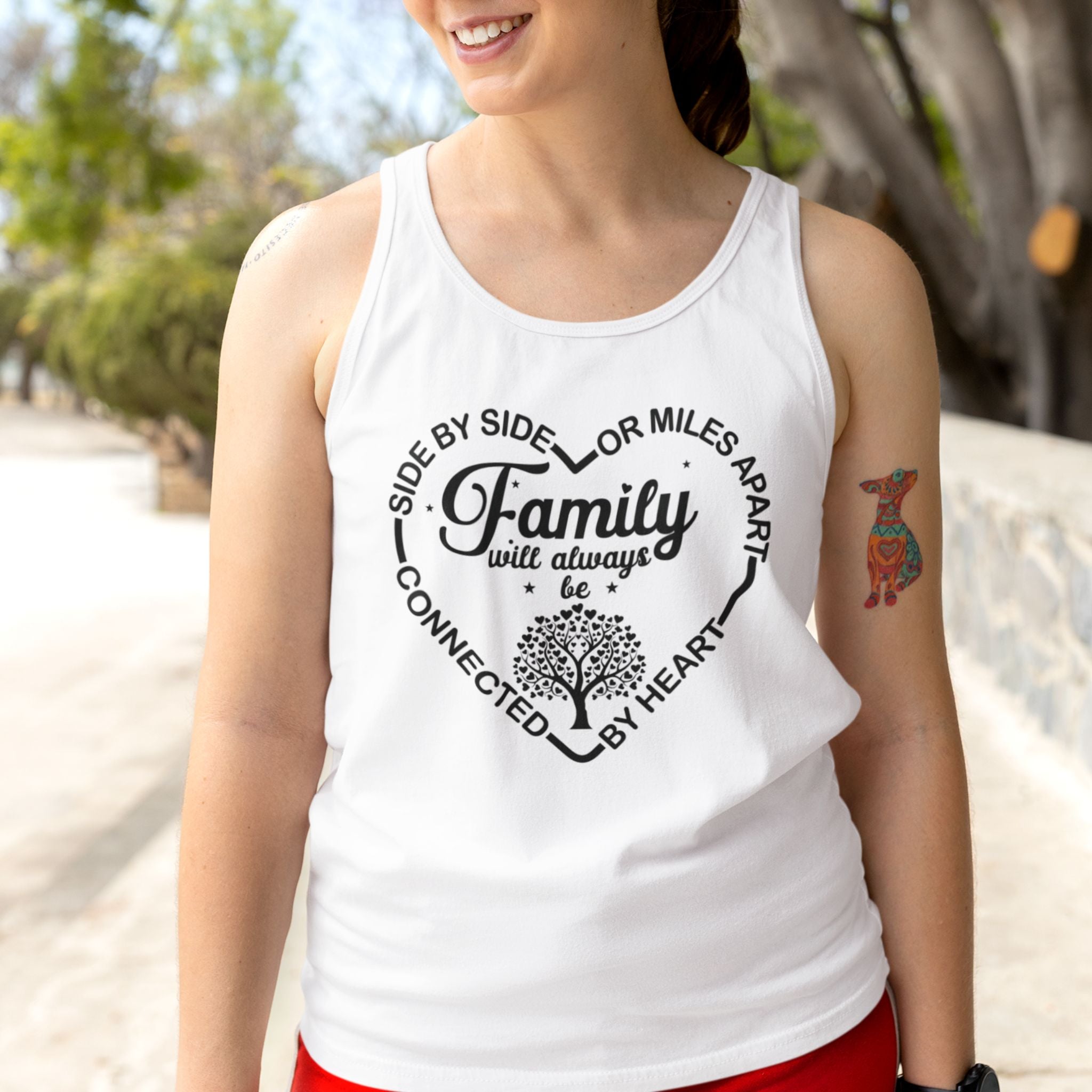 Family Will Always Be Connected By Heart Tank Top