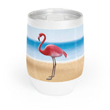 Flamingo Beach Chill Wine Tumbler