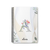 Floral Monogram & Name Diary Notebook