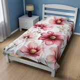 Floral Velveteen Plush Blanket