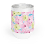 Flower Print Wine Tumbler