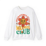 Flower Smiley Overstimulated Moms Club Sweatshirt