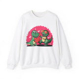Funny Dinosaur and Hearts Sweatshirt