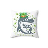 Funny Shamrock Shark Pillow