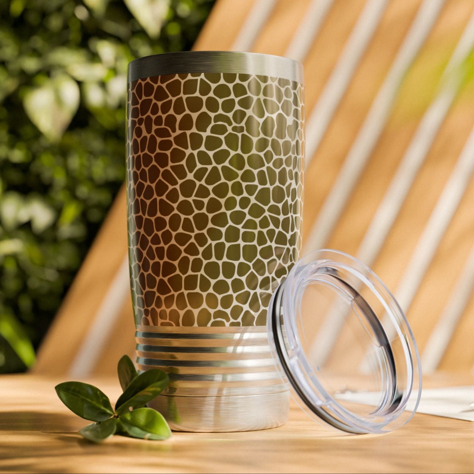 Giraffe Print Ringneck Tumbler