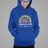 Happy Pi Day Rainbow Kids Hoodie