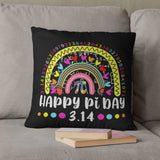 Happy Pi Day Rainbow Pillow Cover