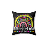 Happy Pi Day Rainbow Pillow
