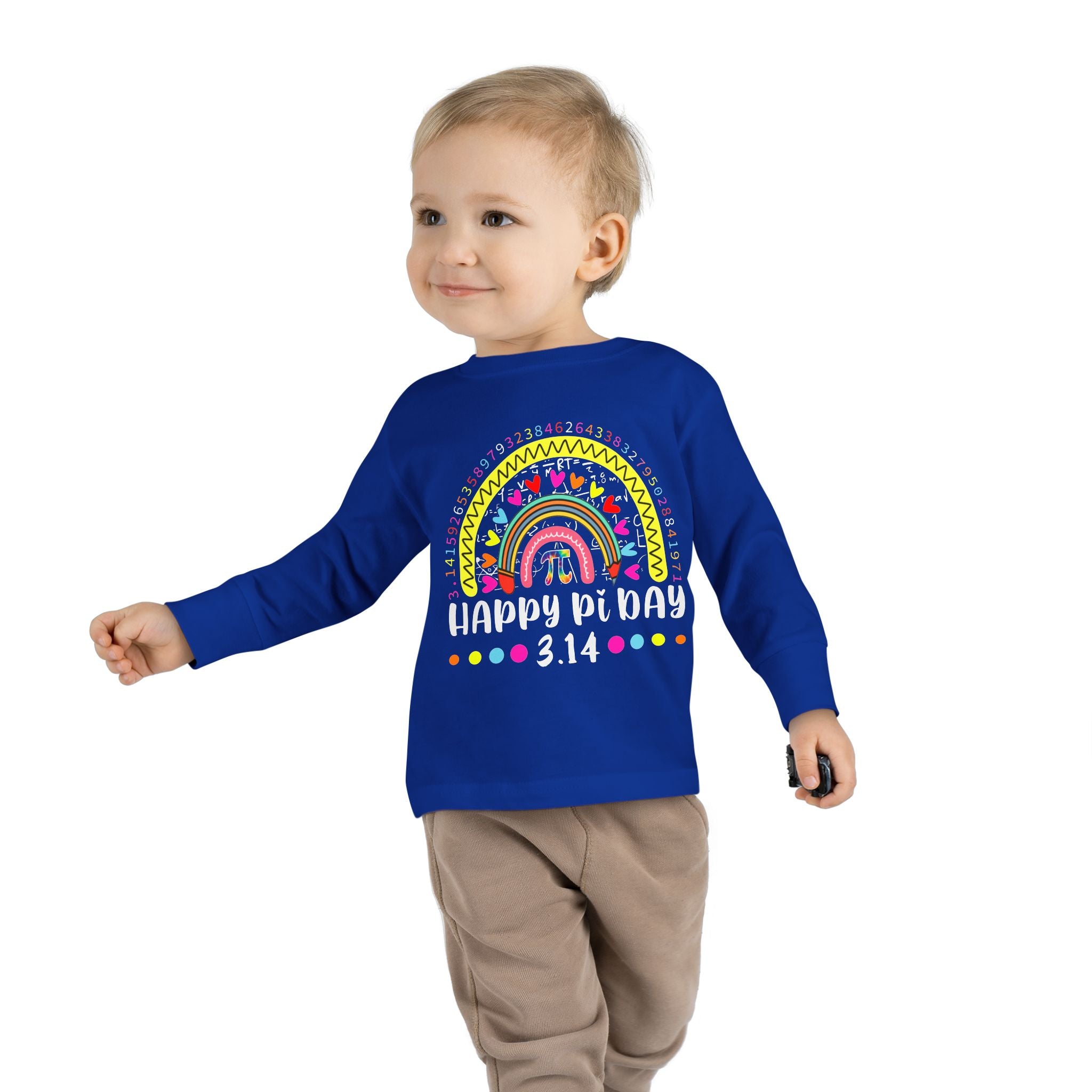 Happy Pi Day Rainbow Toddler Long Sleeve T-Shirt