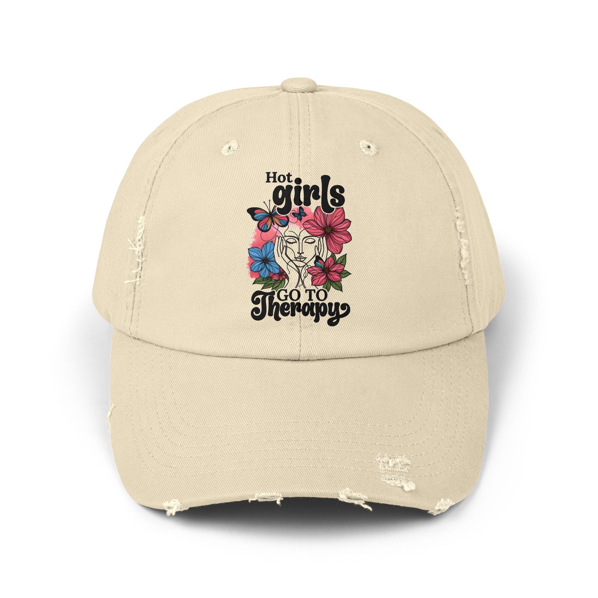 Hot Girls Go to Therapy Distressed Cap