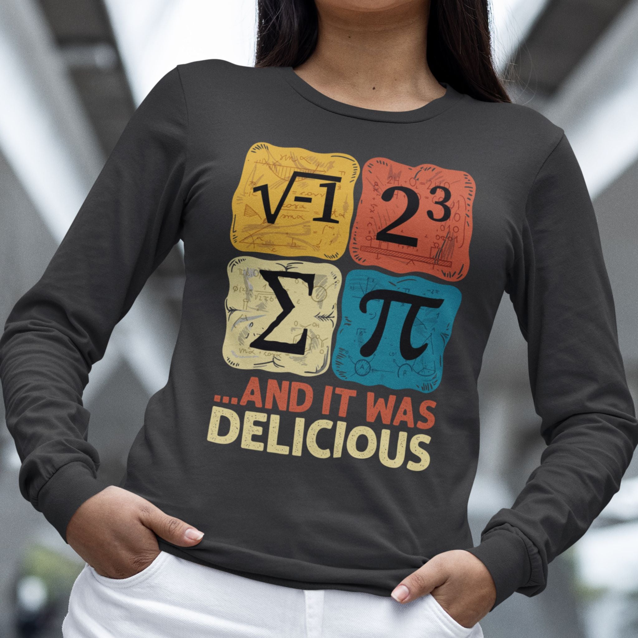 I Ate Some Pie And It Was Delicious Pi Long Sleeve T-Shirt