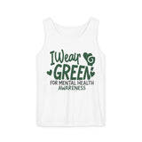 I Wear Green For Mental Health Awareness Tank Shirt