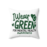 I Wear Green Throw Pillow