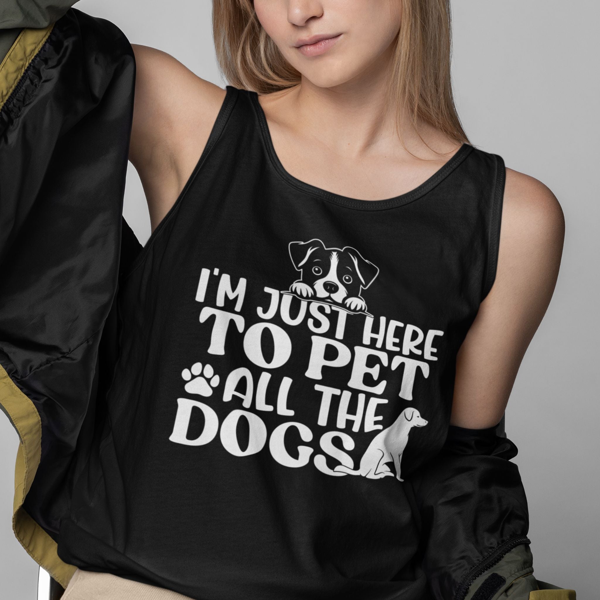 I'm Here To Pet All The Dogs Tank Top