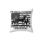 I'm Into Fitness Fitness Deer In My Freezer Throw Pillow Cover