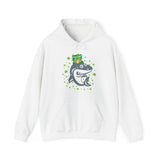 Irish Shark Clover Leaf Hooded Sweatshirt