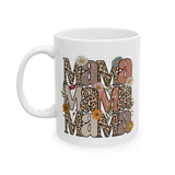 Leopard Mama Flower Coffee Cup