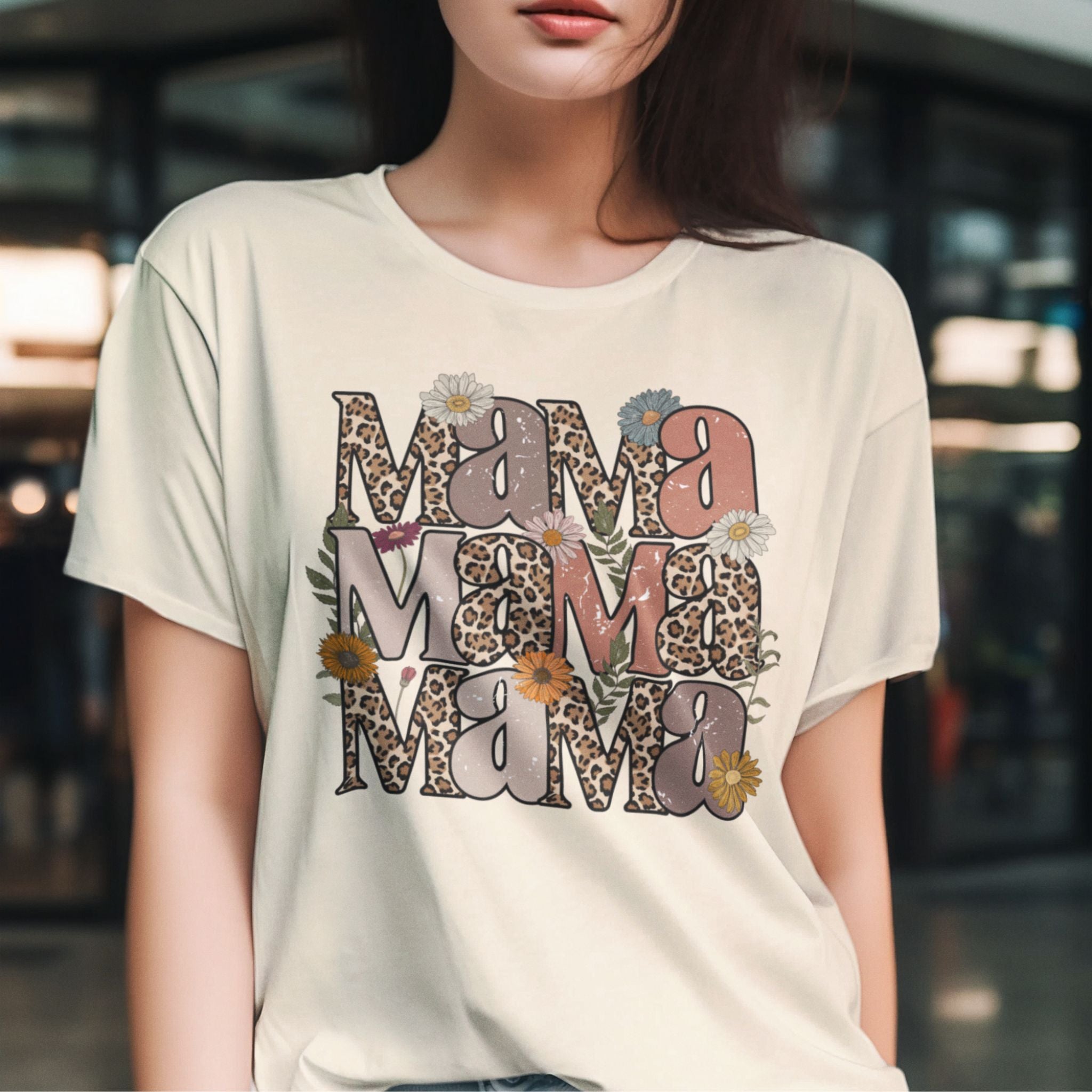 Leopard Mama Flower Shirt