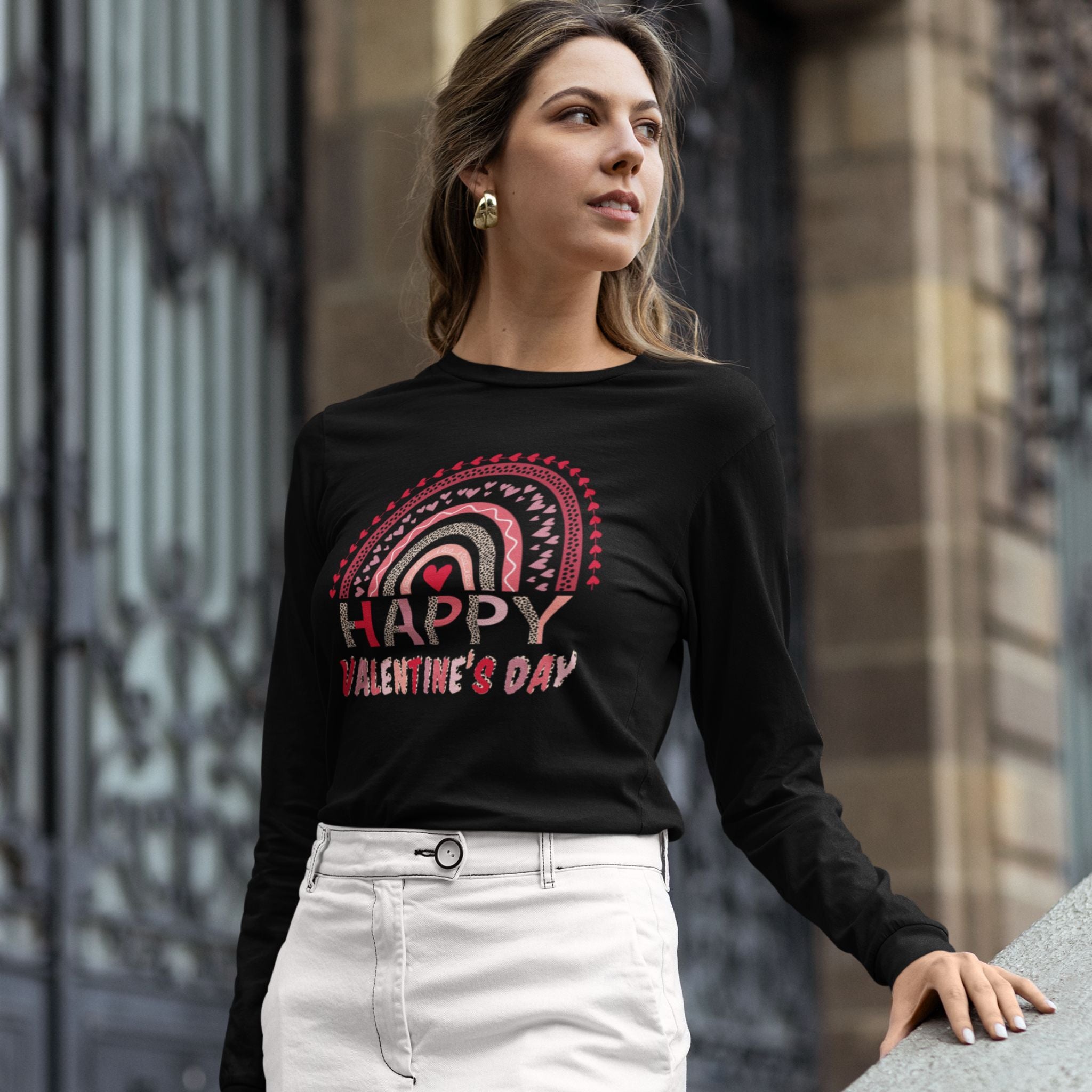 Leopard Rainbow and Valentines Day Long Sleeve