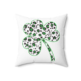 Leopard Shamrock Pillow