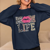 Lips Mom Life Sweatshirt