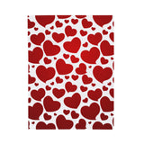 Love Red Heart Print Blanket