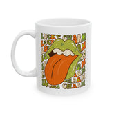 Lucky Charm Shamrock Lips Coffee Mug