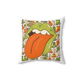 Lucky Charm Shamrock Lips Tongue Pillow Cover