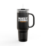 Make It A Double #twindad 40oz Insulated Travel Mug