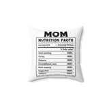 Mom Nutrition Facts Pillow Cover