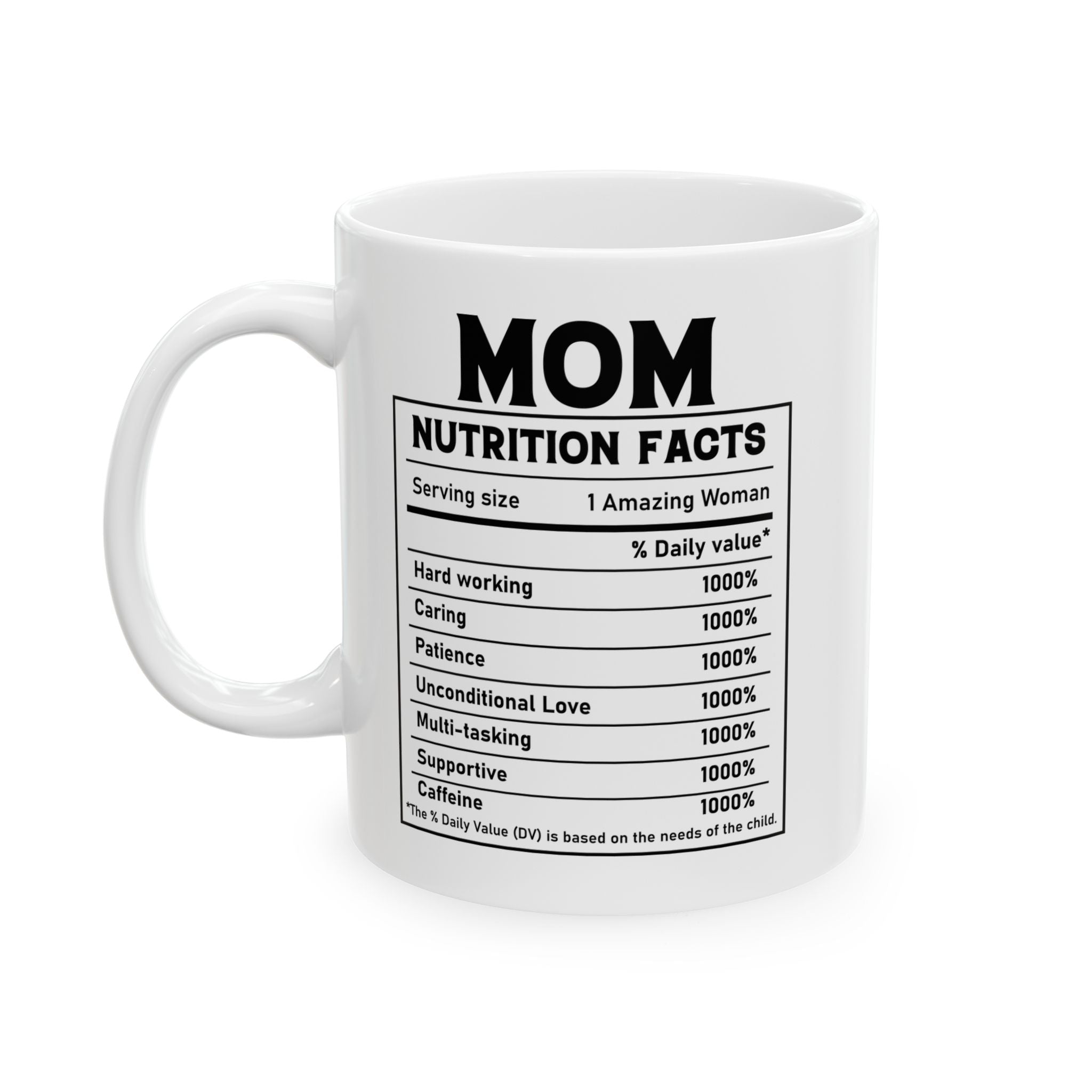Mom Nutritional Facts Coffee Mug