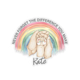 Never Forget The Difference You Make Kiss Cut Stickers