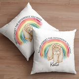 Never Forget The Difference You Make Pillow Cover