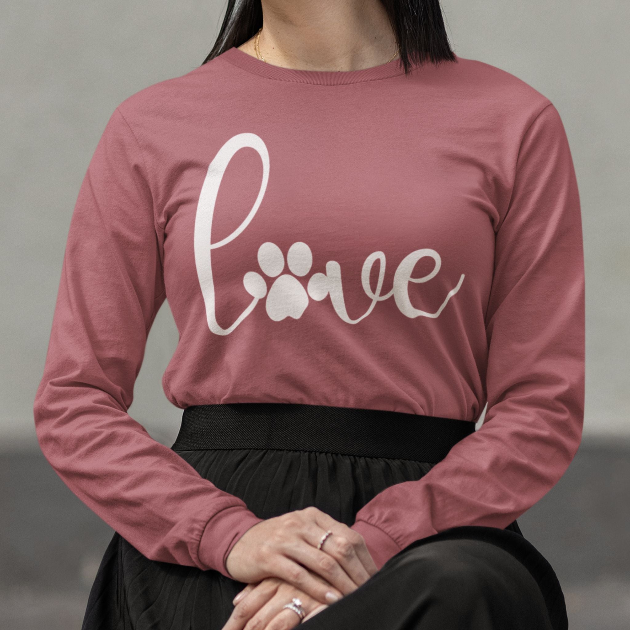 Paw Heart Love Long Sleeve Shirt
