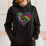Paw Print Heart Hoodie