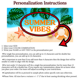 Summer Vibes Beach Towel, RETRO Style Personalized Beach Towel, Personalized Name Bath Towel, Custom Pool Towel Beach Towel With Name, Birthday Vacation Gift