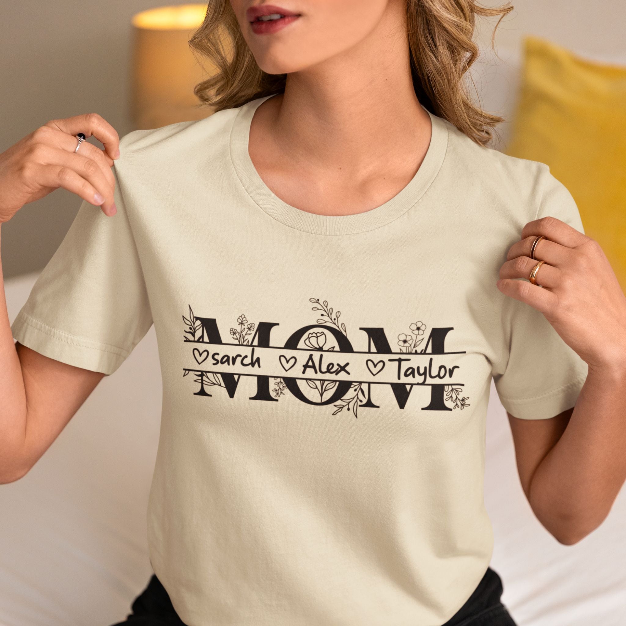 Personalized Mom Shirt With Kids Names