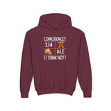 Pie Coincidence I Think Not Kids Hooded Sweatshirt
