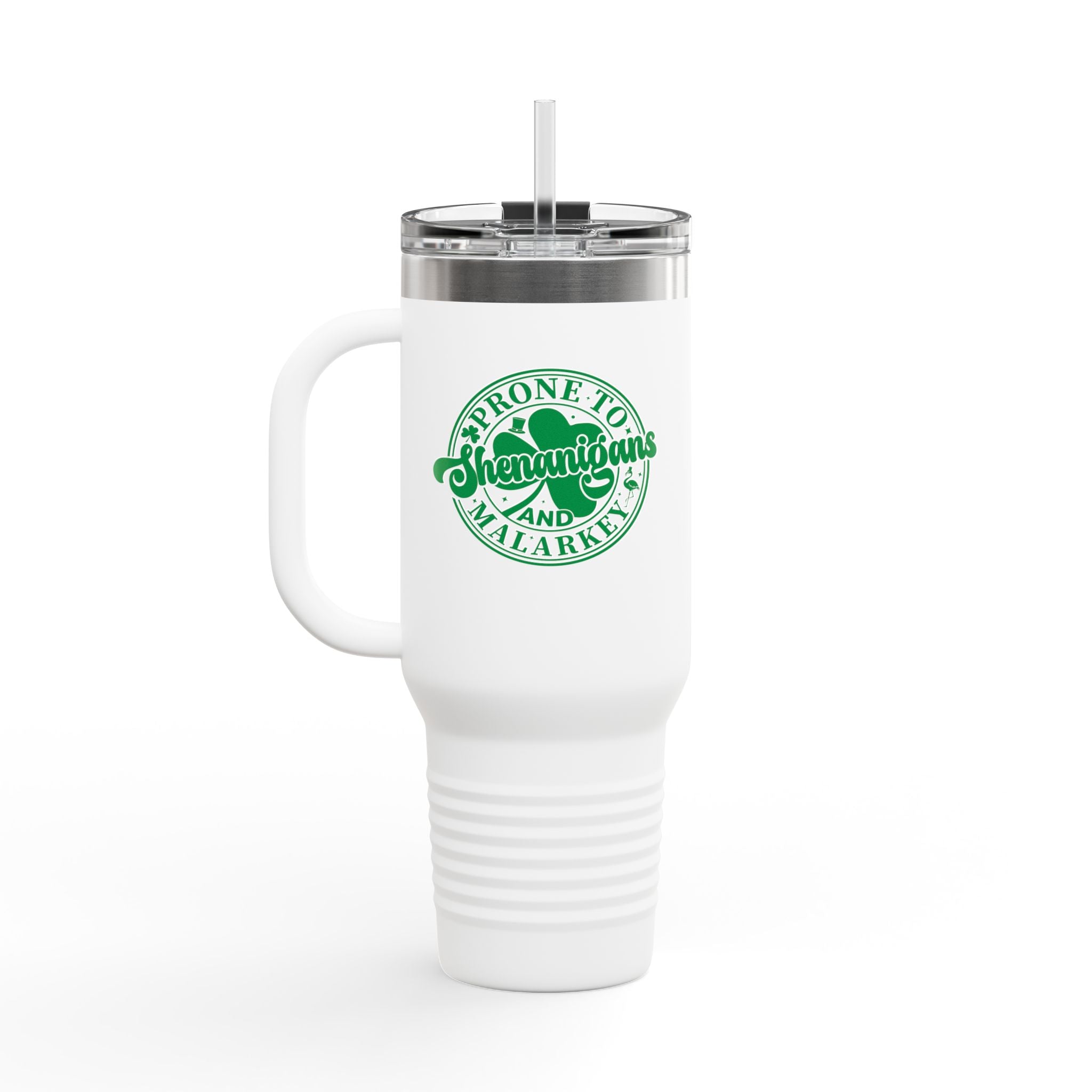 Prone To Shenanigans and Malarkey St Patricks Day Travel Mug