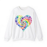 Rainbow Paws Heart Sweatshirt