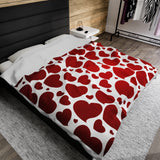 Red Heart Print Blanket