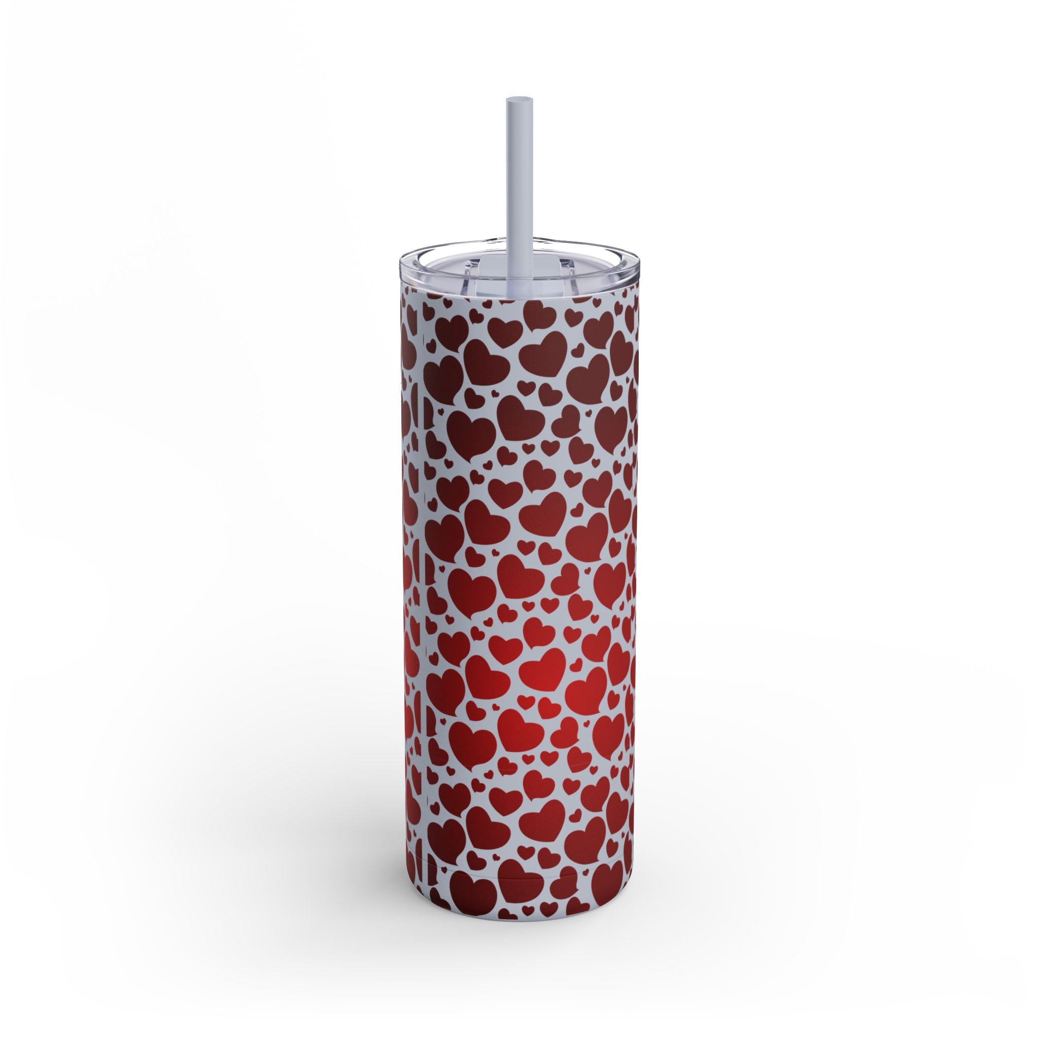 Red Hearts Skinny Tumbler