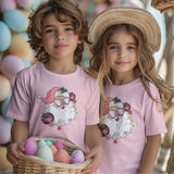 Retro Pink Santa Christmas Kids Shirt